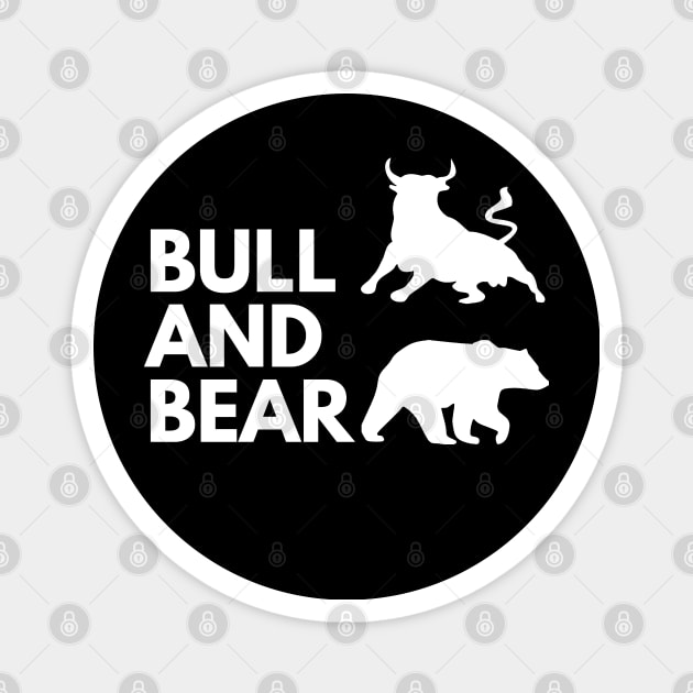 The Bull and The Bear Artwork 2 Magnet by Trader Shirts